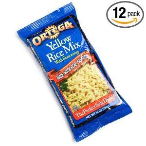 Ortega Yellow Rice Mix with Seasonings, 10 Ounce Packages (Pack of 12 