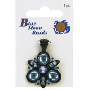  Blue Moon Flower Pendant   1pc Aqua