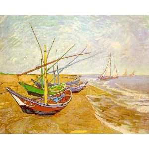   name Fishing Boats on the Beach at Saintes Maries, By Gogh Vincent