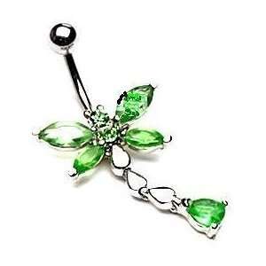  Fancy Navel Ring 316L Surgical Steel Dangle Belly Button Ring 