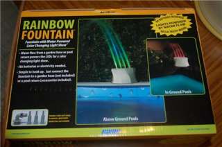 Water Powered Rainbow Fountain pool garden yard  
