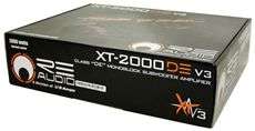 Re Audio XT2000DE V3N 1200 Watt RMS 2000 Watt Mono Car Amplifier + 2 