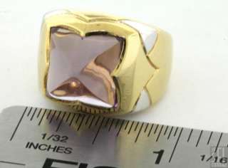   UNIQUE 4.0CT PYRAMID AMETHYST SOLITAIRE COCKTAIL RING SIZE 6.5  
