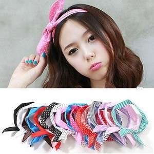 2pcs × Nice Rabbit Ear Ribbon Scarf Headband Hair Band  