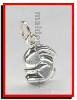 Bunny Rabbit Tiny sterling silver charm Tiny .925 x 1 rabbits charms 