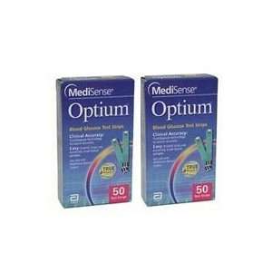 Optium Blood Glucose System Optium Glucose Test Strips 100 ea/bx   box 
