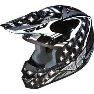   Fly Racing Kinetic Flash Helmet Black/White Large