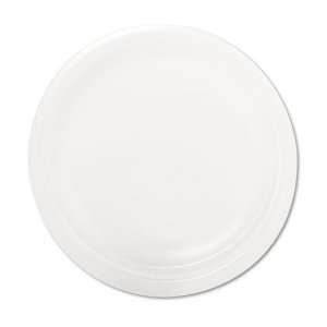  Foam Plates, 10 Diameter, White, 125/Pack   Sold As 1 Pack 