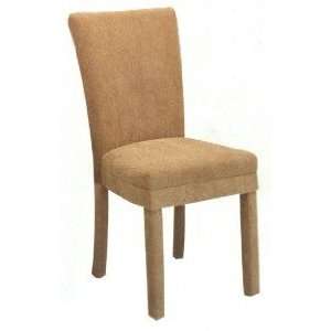   Set of 2 Powder Brown Fabric Parsons Dining Chairs Furniture & Decor