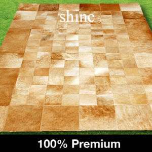 PATCHWORK COWHIDE RUG AREA CARPET COWSKIN LEATHER 115  