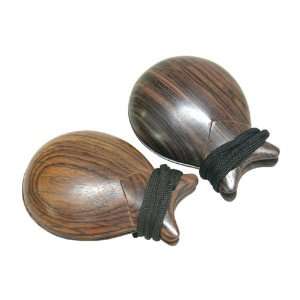  Castanets, 2 5/8, Rosewood Pair Musical Instruments