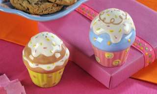 Cupcake Salt & Pepper Shakers Party Ceramic New  