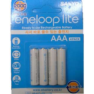 SANYO ENELOOP Lite NI MH AAA Size Battery Rechargeable BATTERIES 4Pack