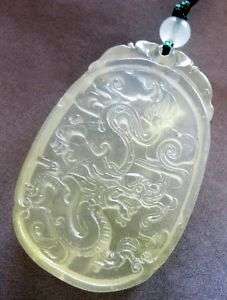 Chinese Jade Celestial Dragon Amulet Pendant  