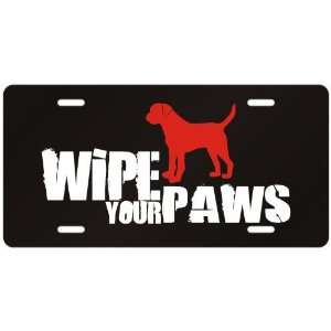  New  Border Terrier / Wipe Your Paws  License Plate Dog 
