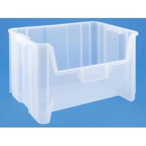   15 x 20 x 12 1/2 Giant Plastic Stackable Bins   Clear