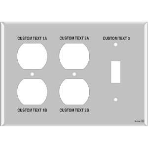   Light Switch Labels 2 Duplex 1 Toggle (plastic   standard size) Home