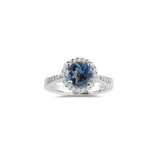   Cts Diamond & 2.93 Cts London Blue Topaz Ring in Platinum 4.0 Jewelry