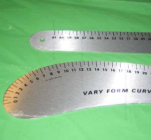 Designer Vary Form Curve Ruler aluminum 60CM USA  