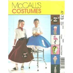 Poodle Skirt, Petticoat And Appliques McCalls Costume Sewing Pattern 