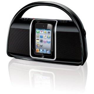 GPX Bi100B Portable Boombox AM/FM Radio with Dock for iPod