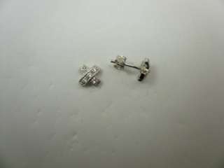 Sterling Silver & Marcasite Tiny Stud Post Earrings  