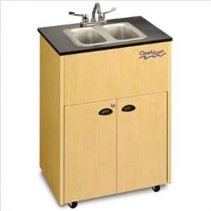   Steel Portable Double Hand Washing Station NSF Certified Finish Maple