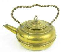 Small Vintage Solid Brass Teapot Tea Pot Kettle India  