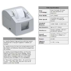 Detecto Thermal Tape Printer With Serial Interface, Model#P185,Made in 