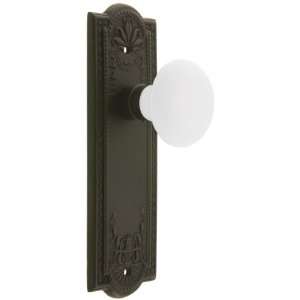  Meadows Style Door Set With White Porcelain Door Knobs. Privacy 