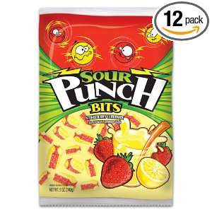 Sour Punch Bits Strawberry Lemonade, 5 Ounce Bags (Pack of 12)  