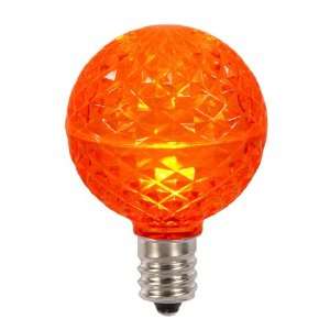  Club Pack of 25 Orange LED G50 Christmas Replacement Bulbs 