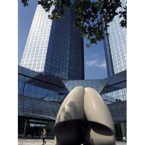  Modern Statue in the Square Between Skyscrapers, Frankfurt 