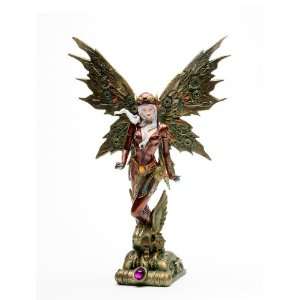  Steampunk Fairy With Robotic Wings statue 13H Figurine 