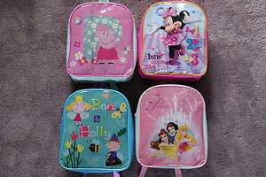   Rucksack Bag Ben and Holly Minnie Mouse Disney Princess Peppa Pig NEW