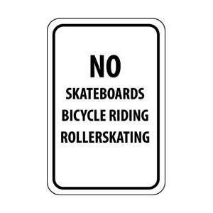   Skateboards Bicycle Riding Roller Skating, 18 X 12, .040 Aluminum