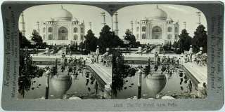 Keystone Stereoview of THE TAJ MAHAL, Agra, INDIA MINT  
