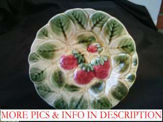 Plates & Matching Cake Stand w Fruit Decoration  