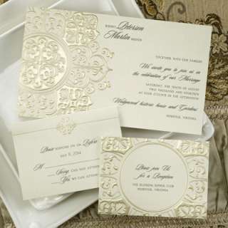   Gold Vintage Shimmer Wedding Invitation Create Your Own Listing  