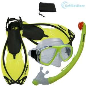  Snorkeling Scuba Dive Mask Fins Dry Snorkel Gear Set 