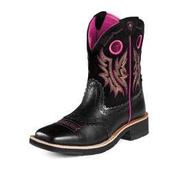 NEW WOMENS FATBABY COWGIRL MUSTANG 10009502 BLACK/BLACK  