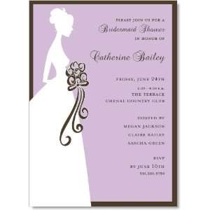 Married Bliss Lavender Bridal Shower Invitations 
