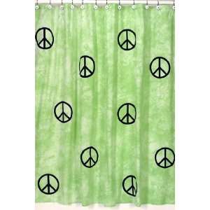   Peace Sign Tie Dye Kids Bathroom Fabric Bath Shower Curtain Home