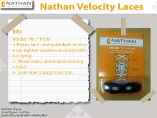 Nathan Velocity Laces 1155NB Run Triathlon Shoes Stretch Worldwide 