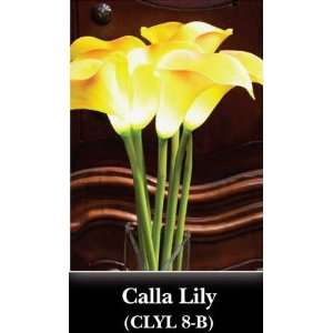   Operated Lighted Natural Calla Lily 8 LightsCLYL8 B