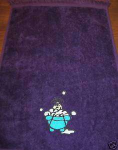 Fingertip/Hand Towel 11x18 Plush Stik girl tub purple  