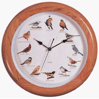 Clock , Singing Bird Oak Audubon 13