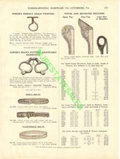 1917 Pistol Revolver Holster,Towers Beans Handcuff Ad  