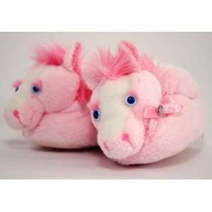    Wee Kids Furry Friends Pink Horse Slippers M 6 12 Mos Toys & Games