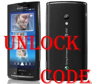 Unlock Code for AT&T Sony Ericsson Xperia X10  